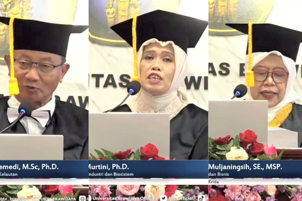 Universitas Brawijaya Appoints Three New Professors with Real Solutions for Climate Change and Local Economy