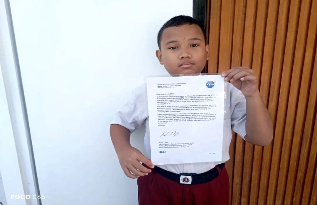 12-Year-Old Boy from Boyolali Indonesia Finds NASA Website Flaw and Gets Official Recognition
