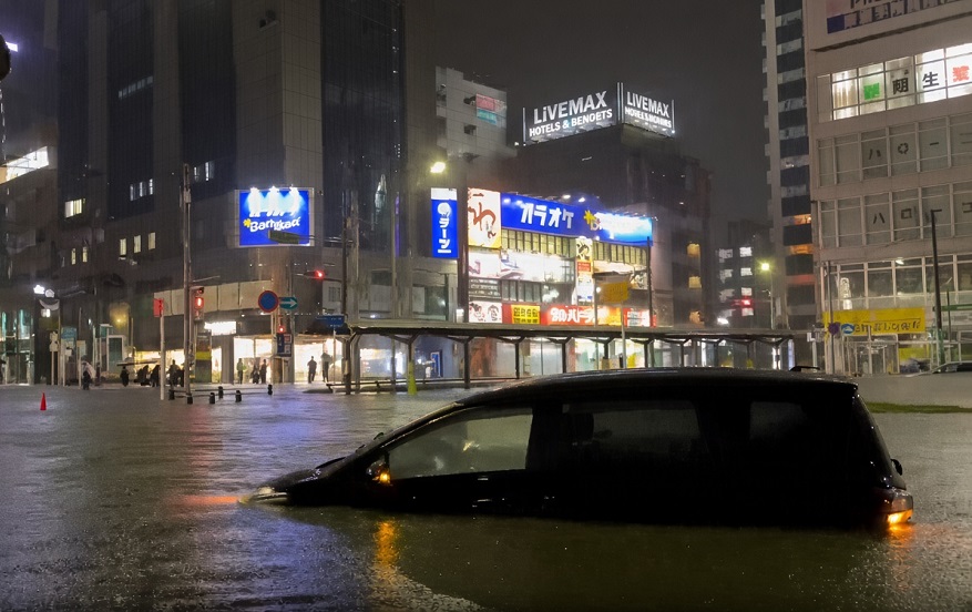 Record Rain Hits Japan, Killing 8 and Stranding Thousands