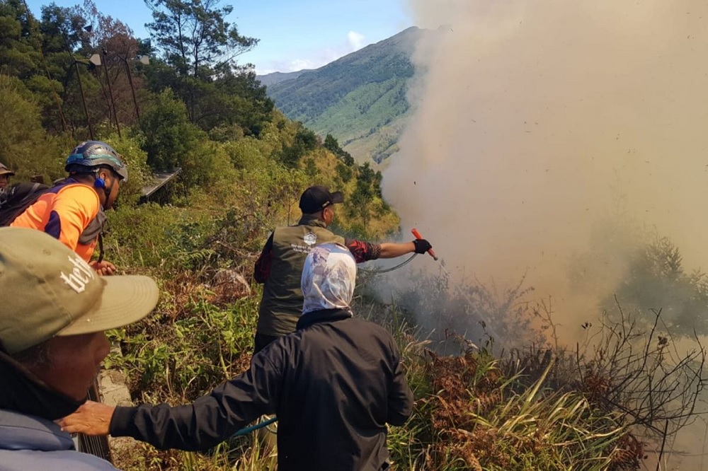Bromo Forest Fire Spreads into Malang Regency Covering 50 Hectares