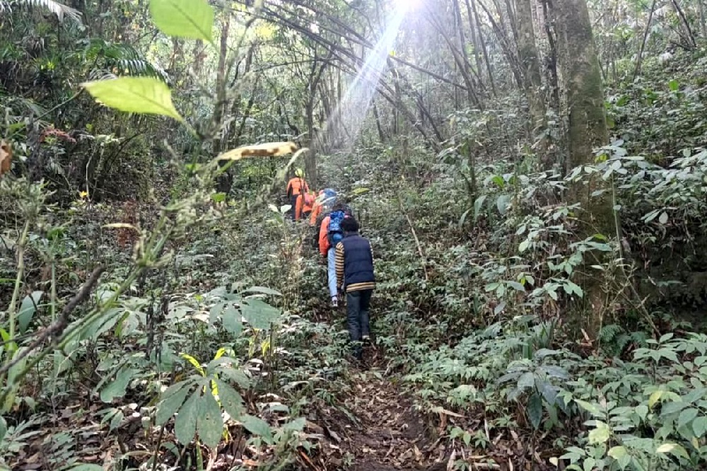 Illegal Semeru Hiker Rescued Safely from Limpak Peak Area